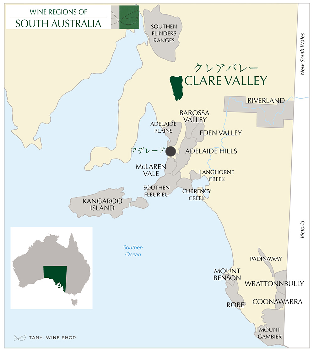 MAP OF CLARE VALLEY