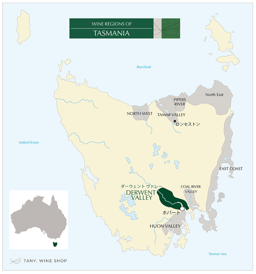 TASMANIA DARWENT地図